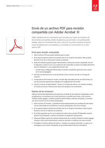 Envío de un archivo PDF para revisión compartida con Adobe