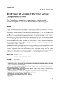 Enfermedad de Chagas: transmisión vertical.