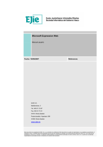 Microsoft Expression Web. Manual de usuario v1.0