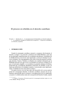 El proceso en rebeldía en el derecho castellano