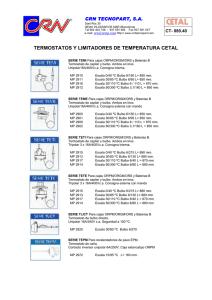 termostatos y limitadores de temperatura cetal