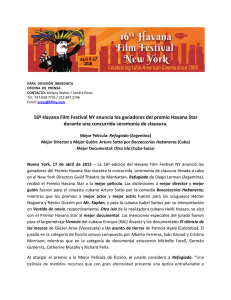 16º Havana Film Festival NY anuncia los ganadores del premio