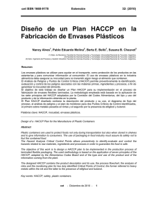 HACCP para la Fabricacion de Envases de Plastico