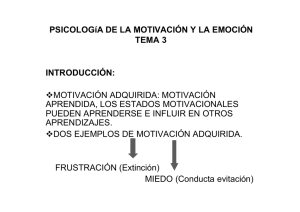 PSICOLOGíA DE LA MOTIVACIÓN Y LA EMOCIÓN TEMA 3