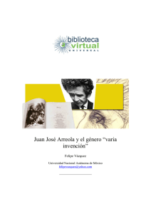 Juan José Arreola y el género “varia invención”