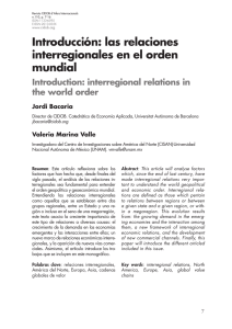 las relaciones interregionales en el orden mundial
