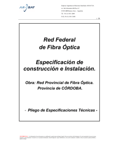 Red Federal de Fibra Óptica Especificación de construcción