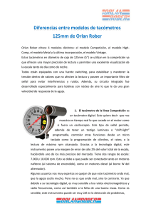 Diferencias entre modelos de tacómetros 125mm de Orlan Rober