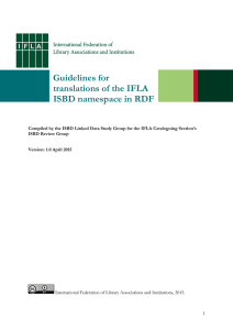 Guidelines for translations of the IFLA ISBD namespace in RDF