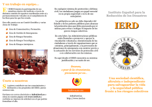 Tríptico del IERD - Instituto Español para la Reducción de los