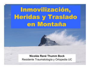 Inmovilización, Heridas y Traslado en Montaña