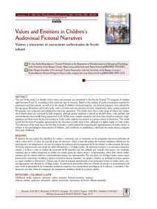 Values and Emotions in Children`s Audiovisual Fictional Narratives