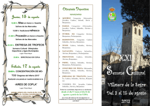 Programa de la Semana Cultural de Villaseca de la Sagra.