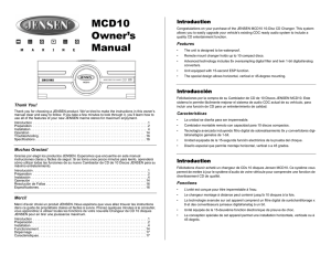MCD10 Owner`s Manual