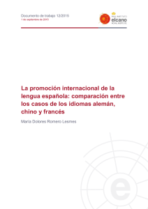 La promoción internacional de la lengua española: comparación