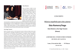 Programa Duo Romero Vega