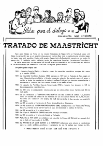 Tratado de Maastricht - movimiento rural cristiano