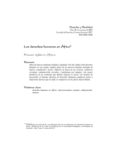 Los derechos humanos en África* Human rights in Africa