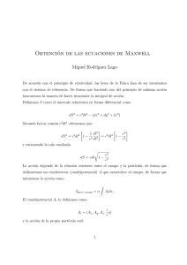 Obtención de las ecuaciones de Maxwell