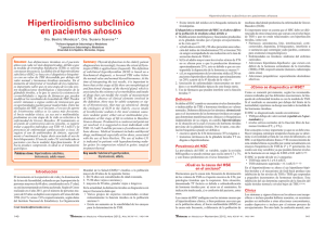 Hipertiroidismo subclínico en pacientes añosos