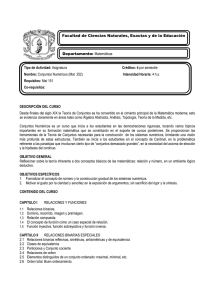 Conjuntos Numéricos - Universidad del Cauca