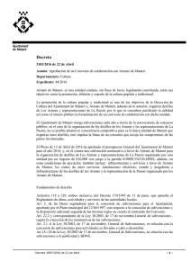 Decreto aprobacion subvencion nominativa als ARMATS DE