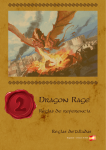 Dragon Rage rules reference - Spanish