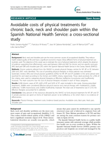 Avoidable costs of physical treatments for chronic back, neck and