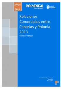Ficha Comercial Canarias - Polonia 2013. Gloria Elisabet