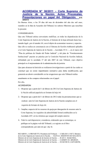 ACORDADA N° 38/2011 - Poder Judicial | Santiago del Estero