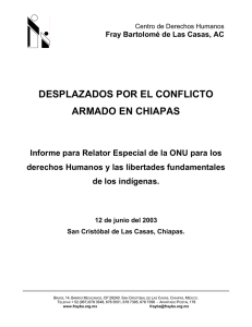 Desplazados por el Conflicto Armado en Chiapas