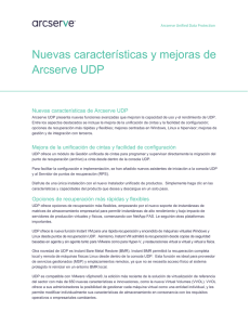 Nuevas características y mejoras de Arcserve UDP