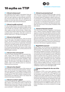 10 myths on TTIP - EESC European Economic and Social Committee