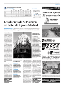 Los dueños de SOS abren un hotel de lujo en Madrid