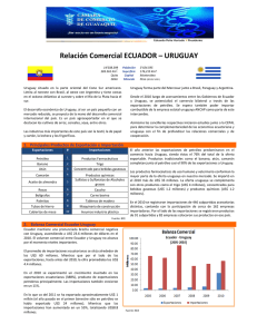 Relación Comercial ECUADOR – URUGUAY
