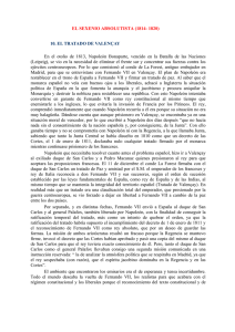 EL SEXENIO ABSOLUTISTA (1814- 1820) 10. EL TRATADO DE