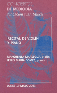 RECITAL DE VIOLÍN Y PIANO