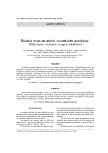 Ectasia vascular antral: tratamiento quirúrgico