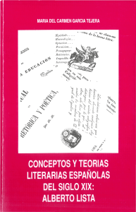 Conceptos y teorías literarias españolas del siglo XIX: Alberto Lista