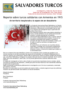 Reporte sobre turcos solidarios con Armenios en 1915