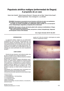 Papulosis atrófica maligna (enfermedad de Degos)