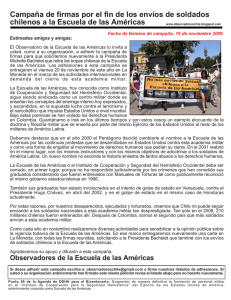Campaña de firmas por el fin de los envíos de soldados chilenos a