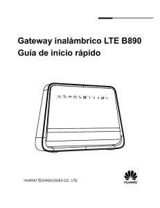Gateway inalámbrico LTE B890 Guía de inicio rápido