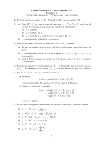 Práctica 2 Funcionales lineales - Teorema de Hahn