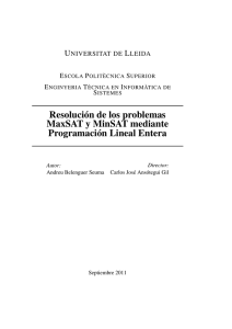 Resolución de los problemas MaxSAT y MinSAT