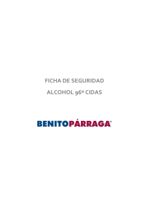 FICHA DE SEGURIDAD ALCOHOL 96º CIDAS