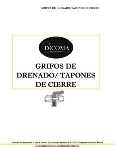GRIFOS DE DRENADO/ TAPONES DE CIERRE