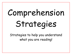 Strategies to help you understand what you are reading!