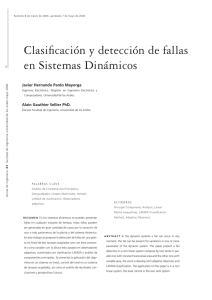 Clasificación y detección de fallas en Sistemas Dinámicos