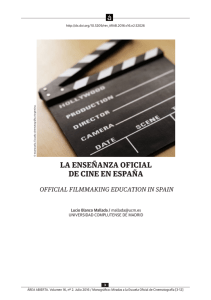 La enseñanza oficial de cine en España